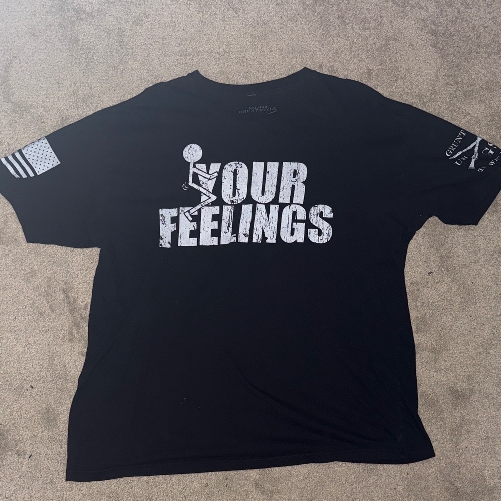 Grunt Style Black 'Your Feelings' Graphic Tee